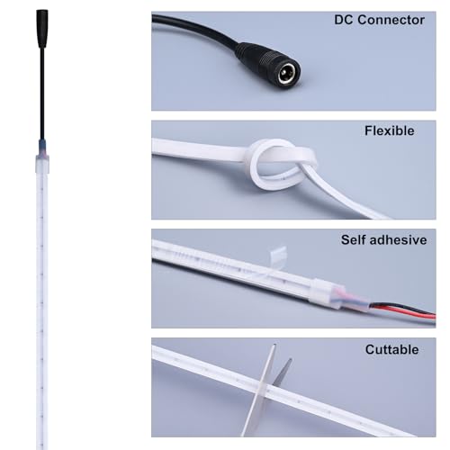 Tira LED Neon 24V 16.4ft Blanco Frío IP67 Flexible miniatura 4