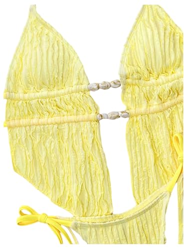 SOLY HUX Women's Halter Tankini Swimsuits Tie Side String Bathing Suit Two Piece Swimsuit3