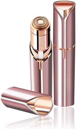 Facial Hair Removal for Women Painless Hair Remover, Waterproof Shaver Razor Hair Remover with LED Light for Face Bikini Peach Fuzz Upper Mustache Lip Chin (Rose Gold)