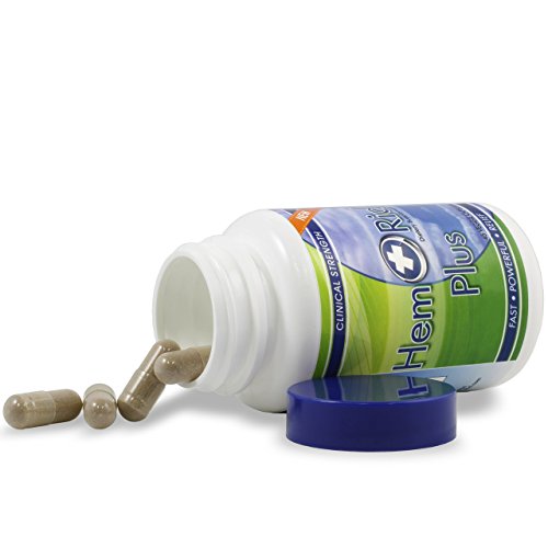 Hemrid Plus - Powerful Formula With Witch Hazel Leaf & Bilberry. Promotes Healing & Shrinking Of Hemorrhoids And Provides Rapid Relief From Stinging And Itching. 45 - All Natural Veggie Capsules. #TOP7