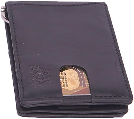 Wallets for Men & Women - Money Clip Wallet - Rfid Blocking Slim Black Leather Wallet