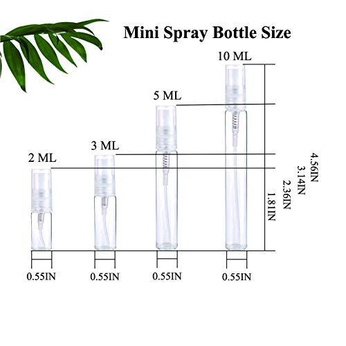 Csdtylh 40Pcs Portable Refillable Glass Makeup Clear Empty Sprayer Bottles Cosmetic Atomizers Spray Bottle Container (10Ml) #TOP1