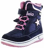 Jela Kinder Winter Stiefel Mädchen Schuhe blau Leder warm wasserdicht Crystal-TEX Navy, Farbe:blau, Größe:37 EU