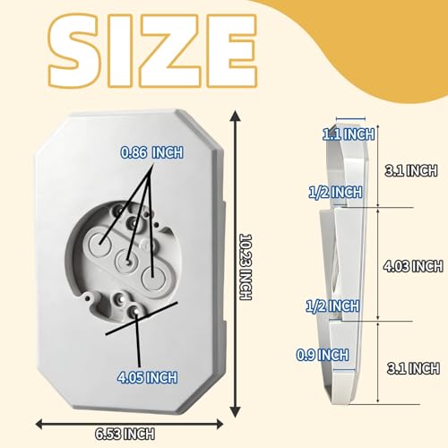 Éclairage extérieur blanc durable avec plaque de montage pour tour double rigide