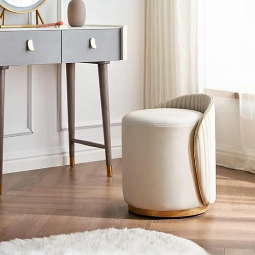 Taburete de maquillaje redondo y silla funcional de tocador para dormitorio de niñas 2