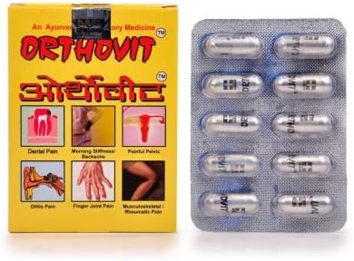 REPL Orthovit Pain Relieving Capsules 60 Capsules- Pack of 2 (10 Capsule X 6 Strips, Multicolour)