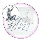 [page_title]-AMhomely 1 Satz Action Figure Modell, männlich/weiblich Action Figure Set Körper PVC-Puppe mit Zubehör-Kit zum Zeichnen, Skizzieren, Malen, Künstler, Jugend Jersey Cartoon (A)