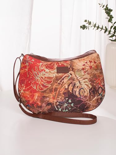 Image of ZOUK 100% PeTA Approved Vegan Leather Print Shoulder Bag for Women