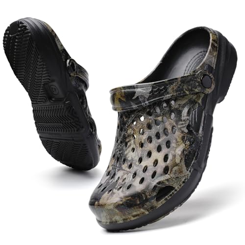 Image of CERYTHRINA Mens Garden Clogs Lightweight Breathable Slip on Sandals Fashions Pool Beach Shoes Non Slip Home Clogs Slippers