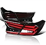 SPEC-D TUNING Black Housing Smoke Lens LED Sequential Tail Lights with Red Bar Compatible with 2018-2022 Honda Accord 4Dr Sedan Left + Right Pair Assembly