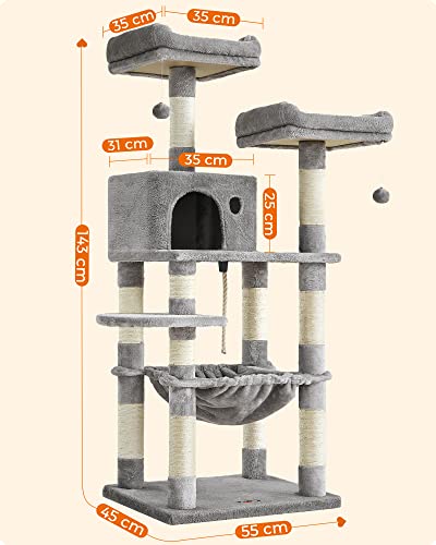 Árbol para Gatos Feandrea 143 cm Gris Claro miniatura 4