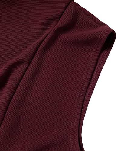 GIVON Mens Sleeveless Ruffle Shawl Collar Cardigan Lightweight Long Hooded Vest Sweater4