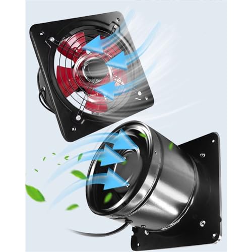 ventilador extractor de ventilación de 10 pulgadas FKHFTI, para baño y cocina, potente y de metal miniatura 4
