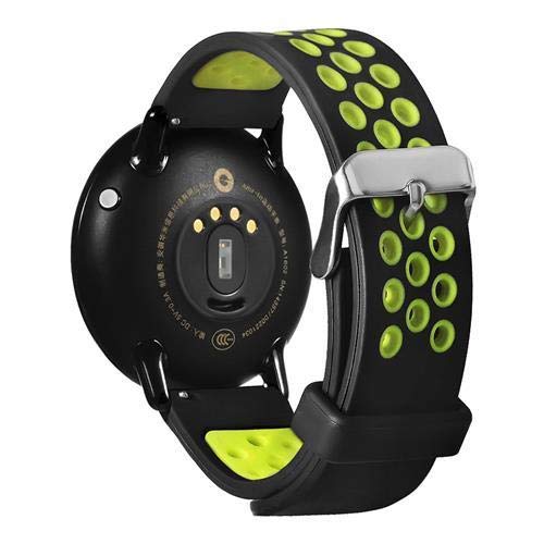 Dual Color with Hole Replacement Band for Xiaomi HUAMI AMAZFIT Pace Smart Sports Watch - Black & GReeN