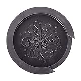 IXIGER 3.94 Inch Guitar Sound Hole Cover,Guitar Hole Cover, Pull Pattern Accessory Soft Rubber Feedback Buster for Acoustic Guitar, Black Sound Hole 100mm (for 41-42 Inch Guitars)