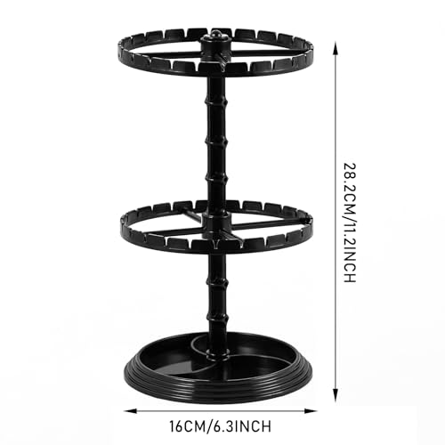 Qaeoity Acrylic Jewelry Stand Rotating Necklace Organizer, Bangles Necklaces Earrings Spinning Display Stand Tree Tower.