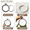 15pcs 3Inch Round Embroidery Hoops, Imitation Wood Rubber Cross Stitch Hoops for Craft Sewing, DIY and Hanging Ornaments #2