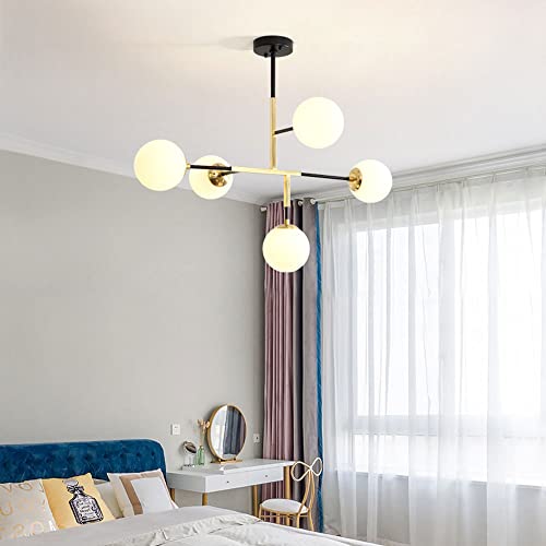 Luminaire de salle à manger ZH1YFD chic à 6 têtes en verre pour des dîners tamisés