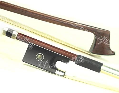 D Z Strad Violin Bow - Model 200 - Brazilwood Bow with Ebony Fleur-de-Lis Frog with Parisian Eye Frog (1/2 - Size)