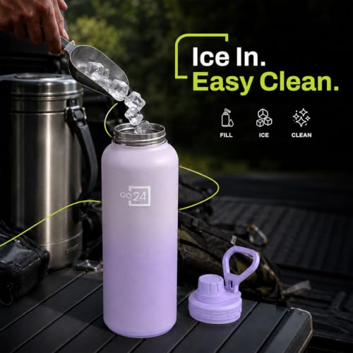 Image of Hydromax 2 Litre Single Wall Stainless Steel Water Bottle - Purple | ISI Certified 304 Stainless Steel, BPA Free, Chugger Sipper Cap, Leakproof Lid, Loop Handle, Fridge Frendly
