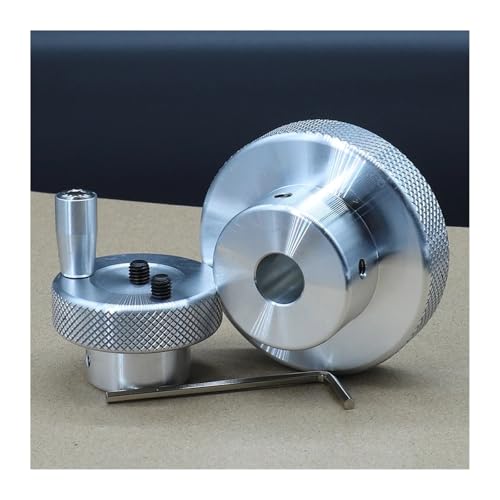 Volante de torno 4mm con manija de aluminio basculante para ajuste sin holguras 5
