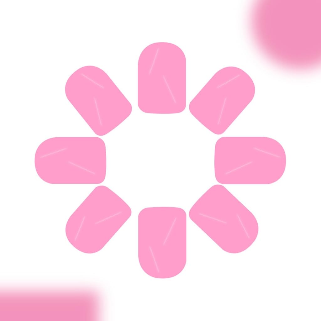 24 Pcs Color Stick on Nails Simple Artificial Nails Short Square False Nails Glossy for Woman