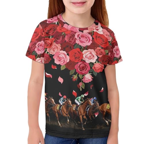 Image of Kids Graphic T-Shirt Boys Girls Novelty Tees Top Short Sleeve Shirts Summer Blouses 3-16