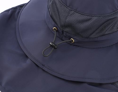 Image of Home Prefer UPF50+ Kids Girls Boys Sun Hat Wide Brim Fishing Hat with Neck Flap Adventure Beach Safari Sun Protection Cap