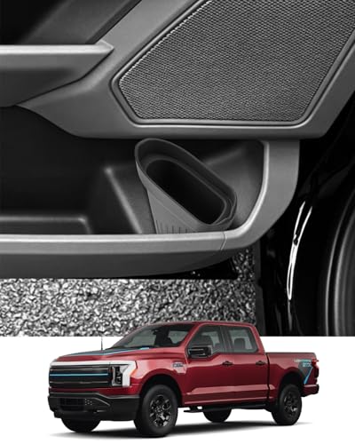 Image of Silicone Car Trash Bin for Door 2026 F150 XLT Car Door Trashcan Trash Holder for 2022-2026 Ford F150 Lightning Accessories (Pro /XLT) Driver & Passenger Side Door Bin Door Pocket Flexible Convenient