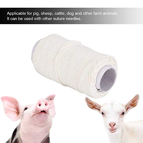 Chirurgisches Nahtmaterial, Seide 4,5 x 2 x 2 cm, 3 Stück/Set, leicht zu entfernender Veterinär-Nahtfaden für Rinder(18-Gauge-Naht)