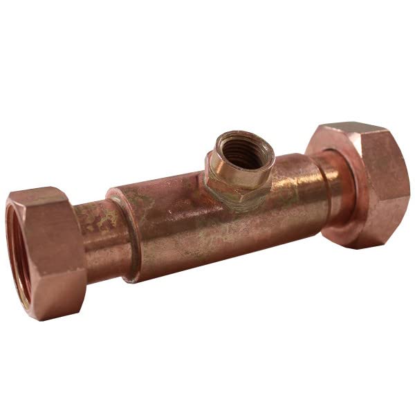 Raccord laiton à visser - Jaquette prise de pression réseau eau Femelle écrou libre 3/4'' (20/27) - Femelle 1" (26/34) + Manomètre Radial 0/10 bars Glycérine - Arcanaute