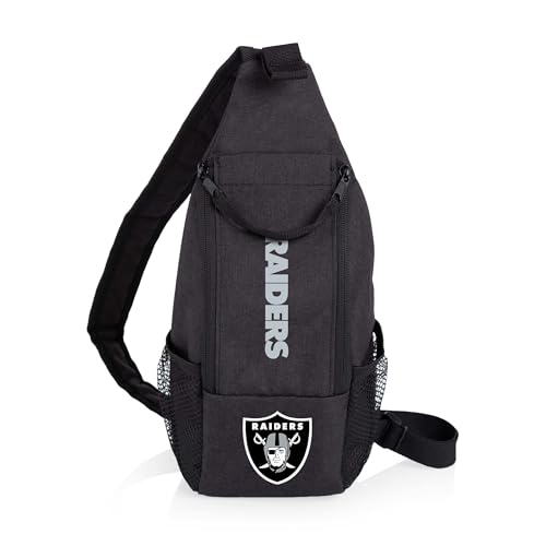 Picnic TIME Las Vegas Raiders Strider Crossbody Cooler Sling Bag, Insulated 3 Can Capacity Tactical...