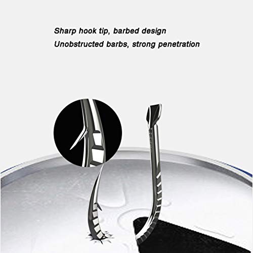 liushop Angelhaken Angelhaken Titanlegierung Angelhaken mit 1 Barbs Super Strong Sharp Angelhaken 60pcs Fischhaken (Size… – Bild 4