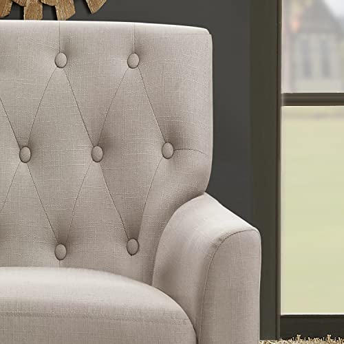 Rosevera Vivian Rosevara Furniture Reading Small Arm Living Room Comfy Accent Bedroom Chairs, Beige #TOP3