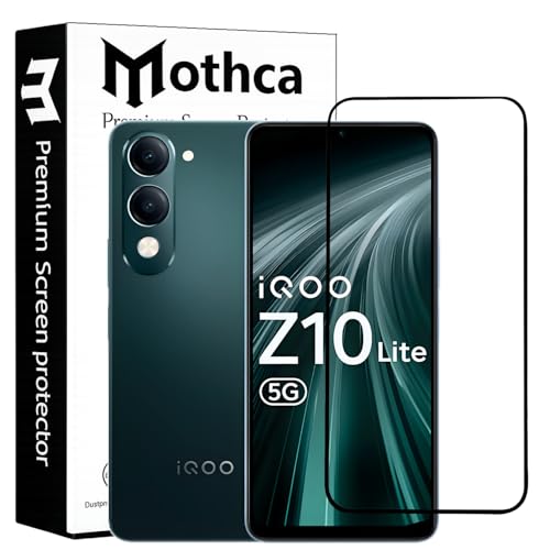 Image of Mothca Military-Grade Tempered Glass Screen Protector Compatible for iQOO Z10 Lite /Vivo T4 Lite with Edge to Edge Coverage - Case Friendly, Anti-Scratch & Bubble-Free Installation Kit