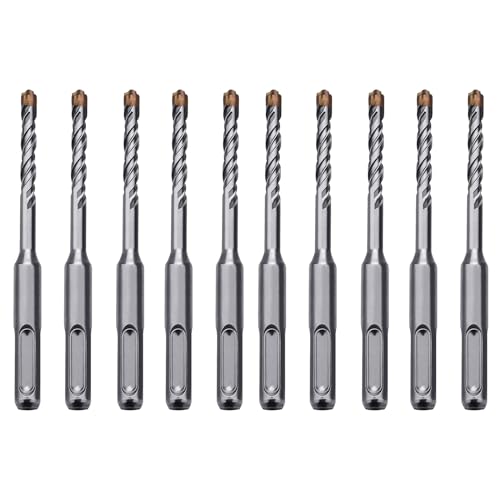 Foret rotatif SDS Plus de 16 cm de long en lot de 10 pièces pour le béton et la brique