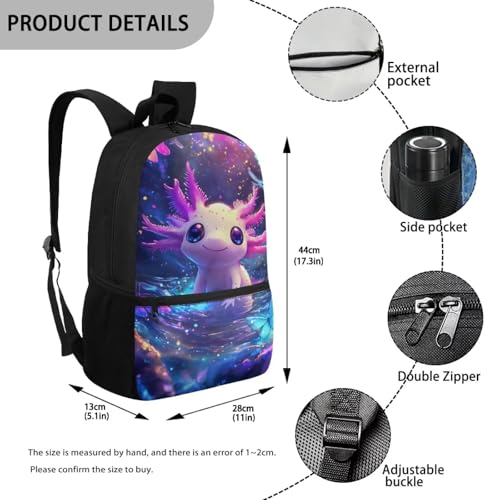 Axolotl Backpacks for Girls Purple School Bag Lightweight Comfortable Backpack for Toddler Little Girl Back Pack Kids Back to School Gifts2