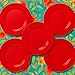 Calypso Basics by Reston Lloyd Melamine Salad Plate, Set of 6, Red