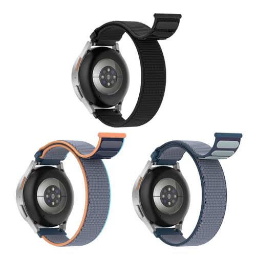 TOPsic Nylon Correa para Galaxy Watch 7, 20mm Nylon Deportiva Pulseras Repuesto Correa para Samsung Galaxy Watch 7/6/5/4 40mm 44mm/G alaxy W atch FE/G alaxy W atch 5 Pro/Vivoactive 5/Vivoactive 6/3
