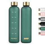 ZAKVOP 32oz Water Bottles with Times to Drink, Motivational Water Bottle with Time Marker, BPA Free Reusable Water Bottle with Hydrating Reminder for Gym Fitness Workout Travel