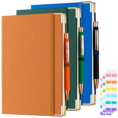 Journal ligné A5 anti-transpérément d'encre pour réunions et bureau, avec stylo 160p