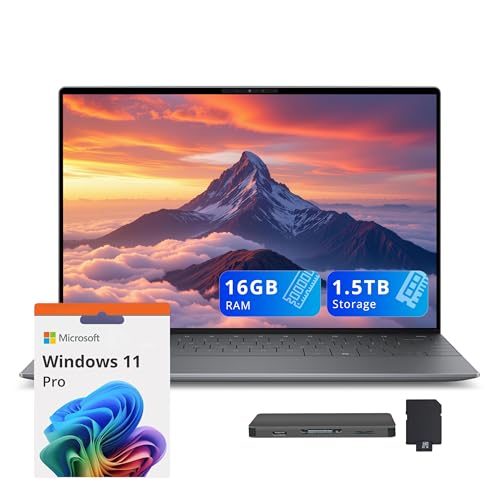 Dell XPS 13.4�C���` FHD+ Copilot+ PC �m�[�g�p�\�R���AIntel Core Ultra 256V�A16GB RAM�A1.5TB�X�g���[�W (512GB SSD+1TB�h�b�L���O�X�e�[�V�����Z�b�g)�A�o�b�N���C�g�L�[�{�[�h�A�w��