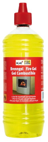 KM Firemaker – Lot de 12 bouteilles de 1 L de gel combustible inodore pour barbecue, cheminée, pots à feu et fondue – Allume-feu propre et sécurisé – Réf. 310