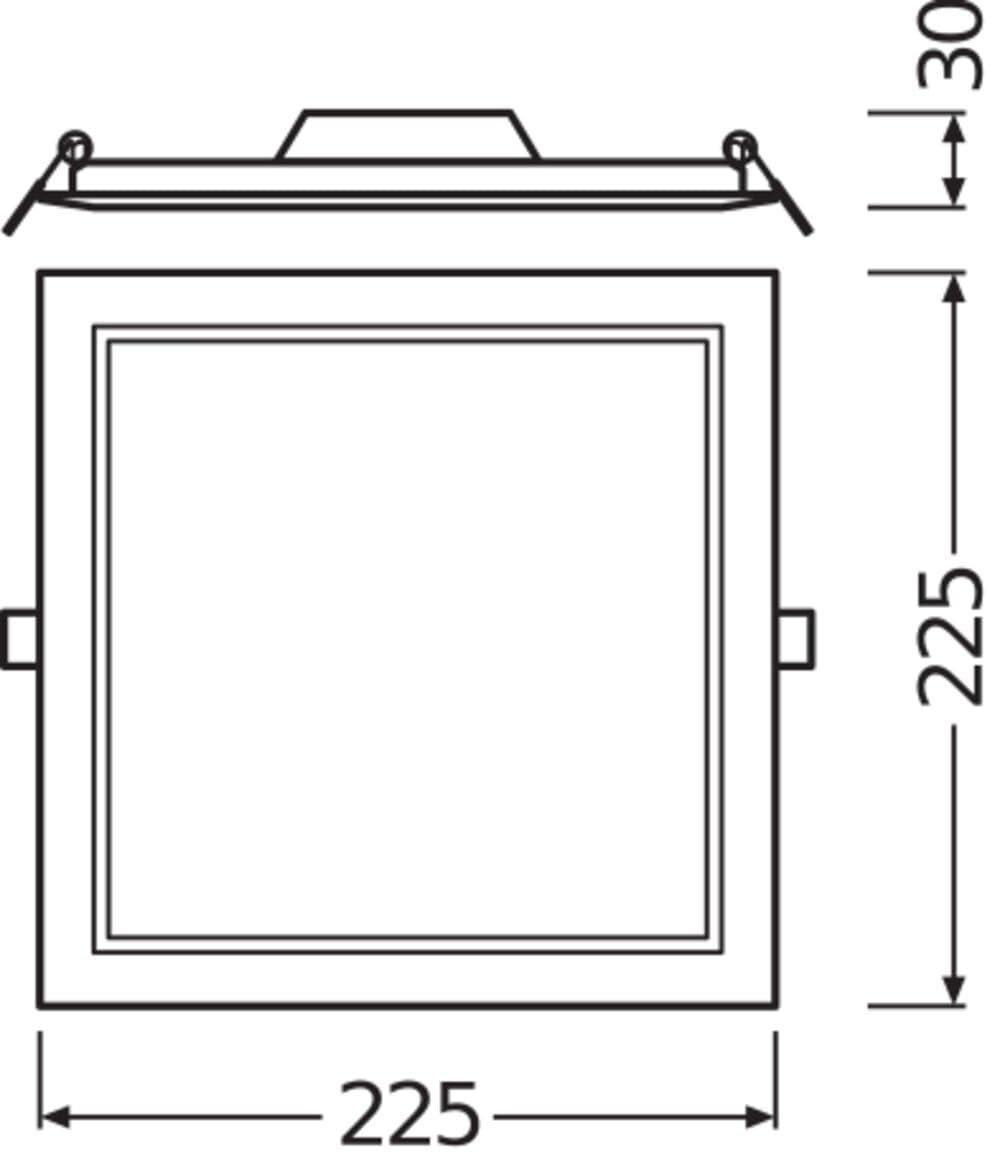 LEDVANCE Downlight LED Slim Cuadrado SQ210 18W 1530lm 120D - 865 Luz de Día