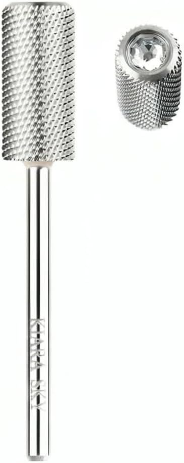 Brocas universales de acero inoxidable para uñas profesionales para taladro de uñas con lima electrónica (broca fina de barril grande (plata))