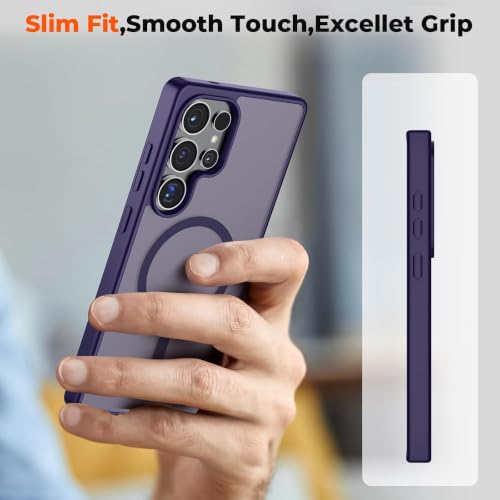 Image of AIBEX Back Cover for Samsung Galaxy S23 Ultra| Slim Case with Wireless Charging Support | Anti-Scratch, Shockproof, Anti-Fingerprint & Lightweight Military-Grade Protective Cover - Purple