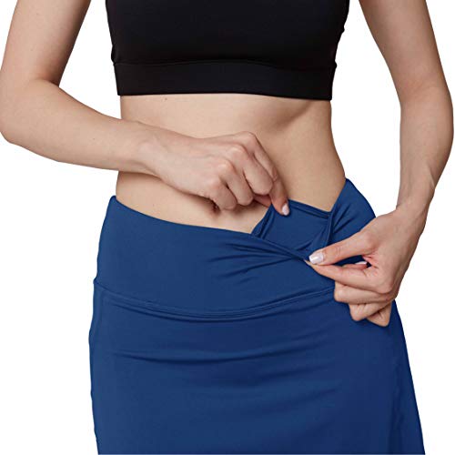 Women's Active Athletic Skirt Sports Golf Tennis Running Pockets Skort Blue XXL - Thumbnail 5