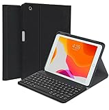 QYiiD iPad Mini Keyboard Case Compatible with iPad Mini 5/4/3/2/1, Wireless Detachable Keyboard Smart Folio Cover with Pencil Holder for iPad Mini 5/Mini 4, Black