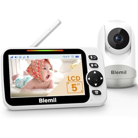 Blemil 5 Split-Screen Baby Monitor with Night Vision Cover