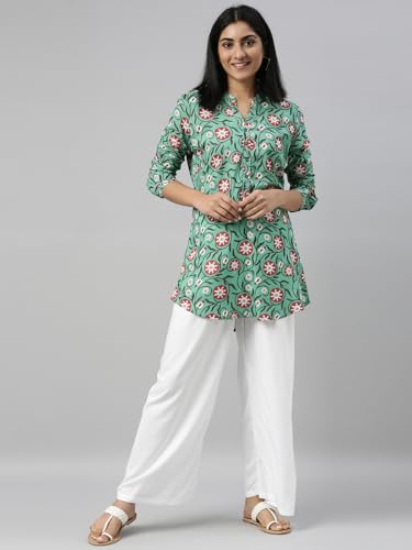 Image of GO COLORS Soft Viscose Basic Palazzo Full Length for Women| Breathable, Mid Rise, Relaxed Fit